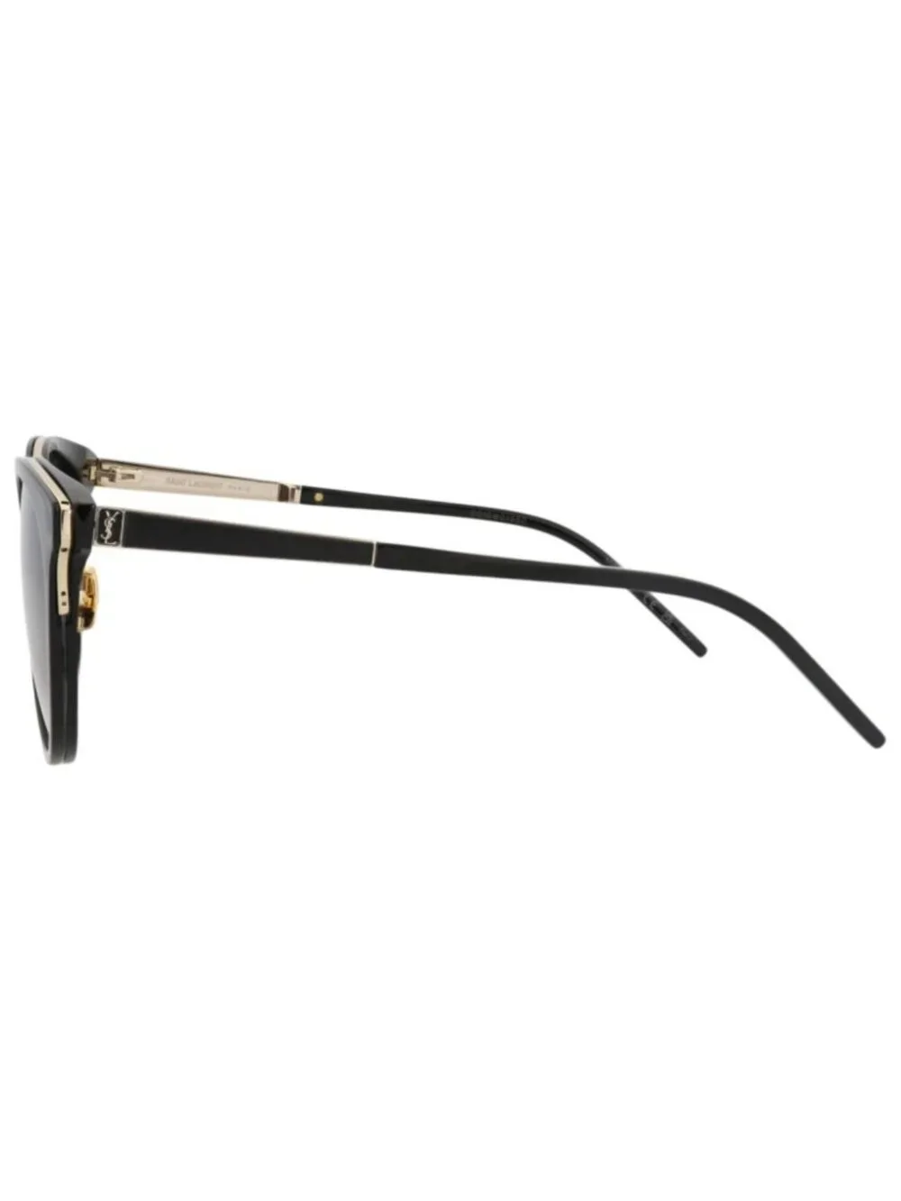New Saint Laurent Women's Sunglasses Round Oval Acetate Frame Black Black Grey